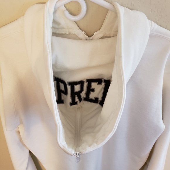 Supreme White Zip Hoodie - Picture 4 of 4